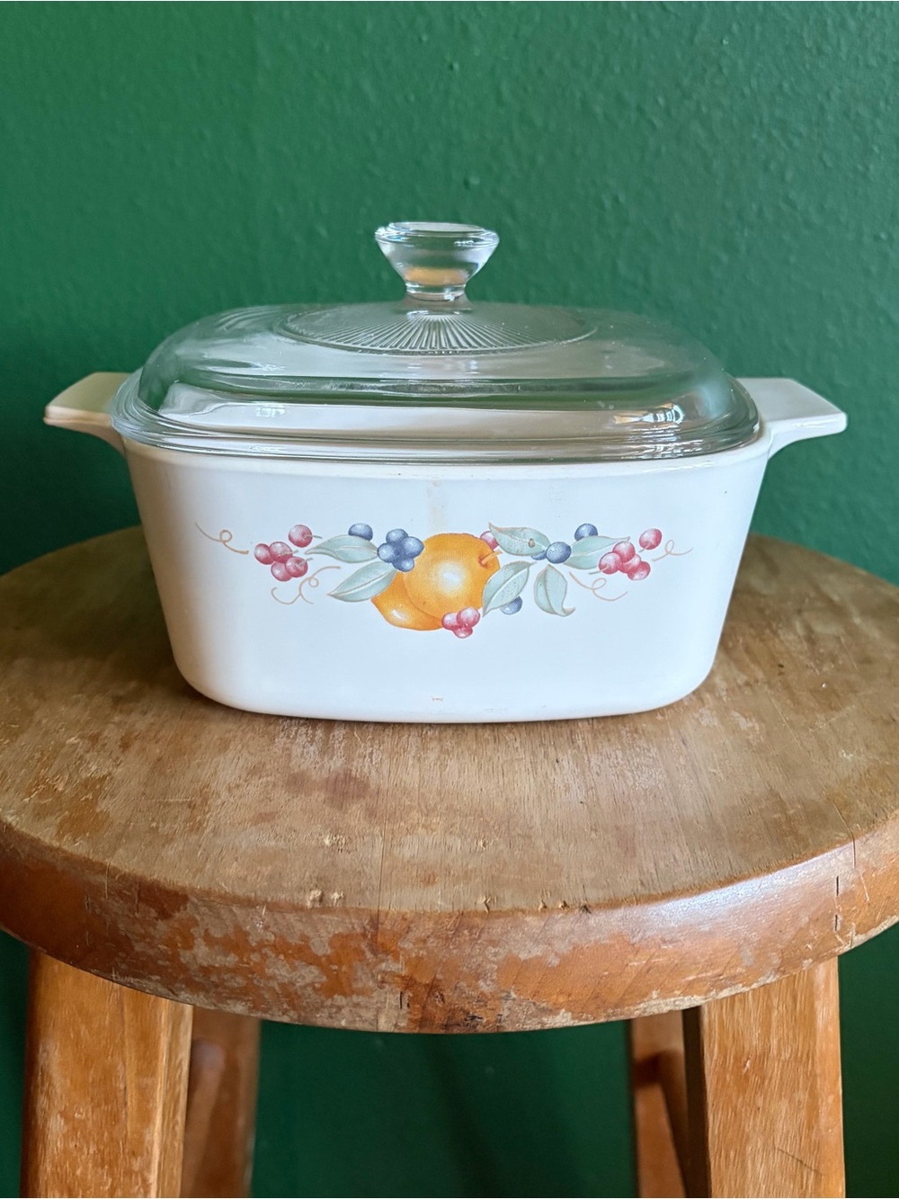 Vintage Corningware Abundance 1.5L Casserole with glass lid